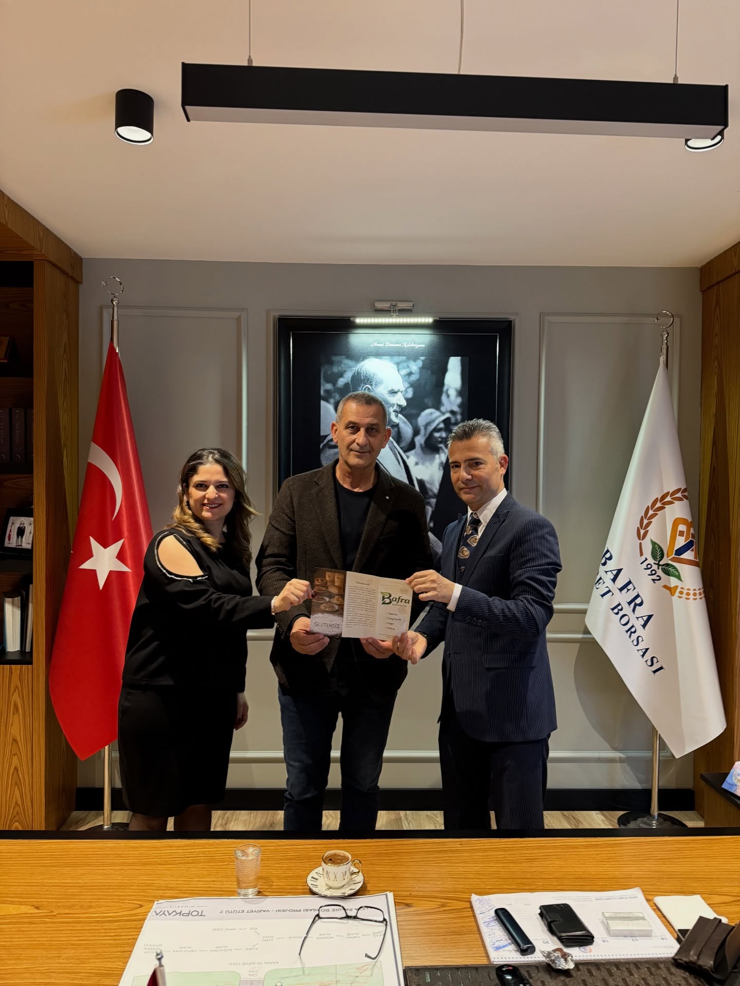 Bafra Natura Glutensiz Kadın Kooperatifi’nin Borsamıza ziyareti.